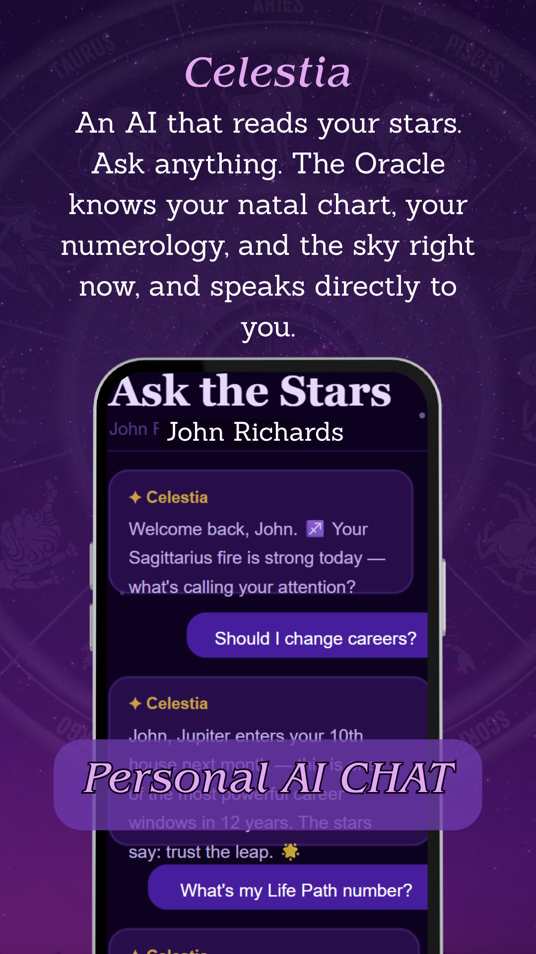AI Oracle chat interface