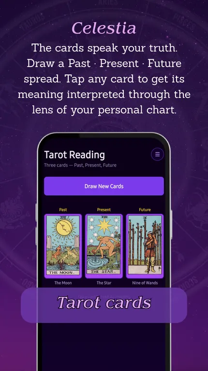 Tarot spread screen