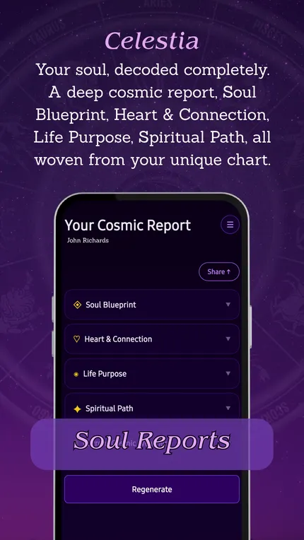 Soul Reports screen